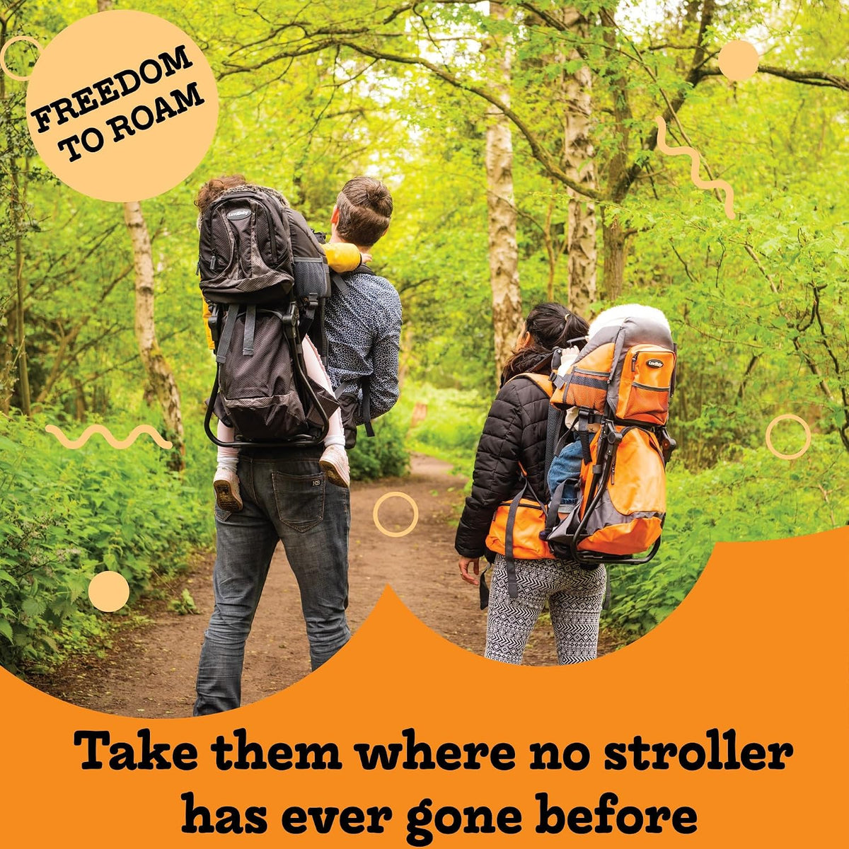 Hiking Baby Carrier Backpack - Toddler & Child Carrier | Includes Diaper Change Pad, Insulated Pocket, and Sun & Rain Hood to Keep Your Child Comfortable on the Trail. up to 40 Lbs.